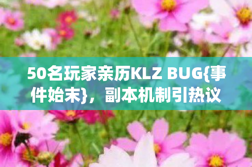 50名玩家亲历KLZ BUG图片