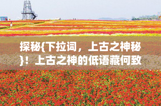 上古之神的低语藏何致命谜团图片