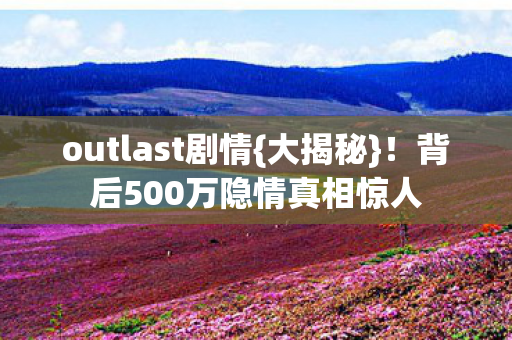 背后500万隐情真相惊人图片