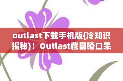 Outlast藏目瞪口呆炸弹图片