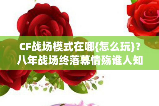 八年战场终落幕情殇谁人知图片