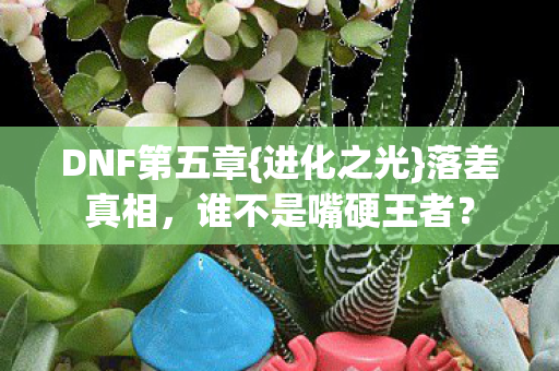 DNF第五章{进化之光}落差真相,谁不是嘴硬王者? DNF第五章{进化之光}落差真相,谁不是嘴硬王者?
