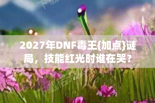 2027年DNF毒王{加点}谜局,技能红光时谁在哭? 2027年DNF毒王{加点}谜局,技能红光时谁在哭?