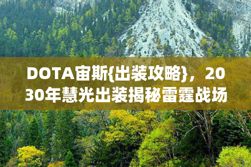 2030年慧光出装揭秘雷霆战场新玩法图片