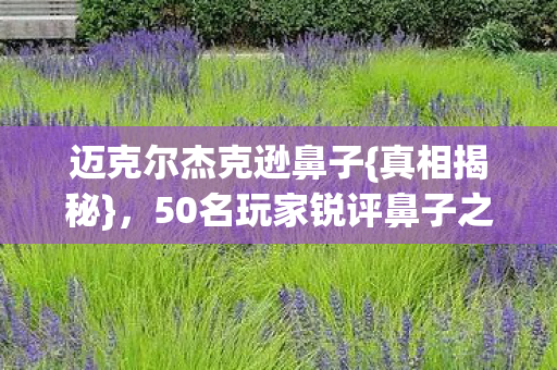 50名玩家锐评鼻子之谜图片