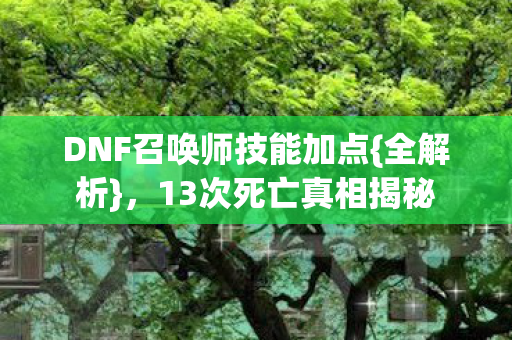 DNF召唤师技能加点图片