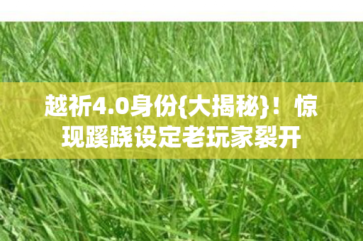 惊现蹊跷设定老玩家裂开图片