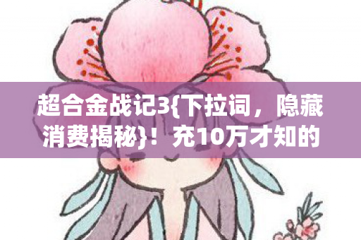 充10万才知的硬核真相图片