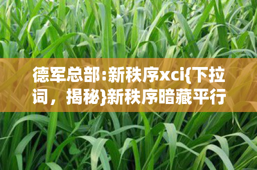 新秩序暗藏平行宇宙真相图片