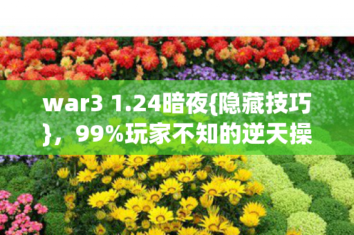 玩家不知的逆天操作图片