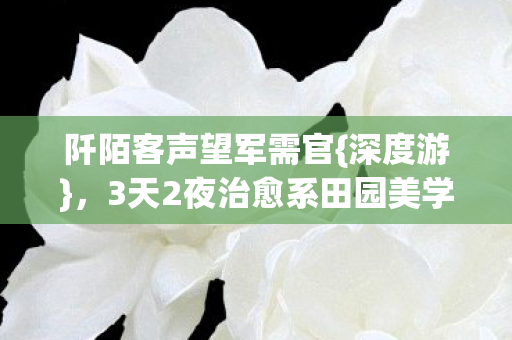 3天2夜治愈系田园美学之旅图片