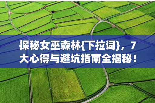 7大心得与避坑指南全揭秘图片