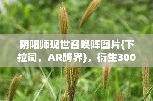 阴阳师现世召唤阵图片图片