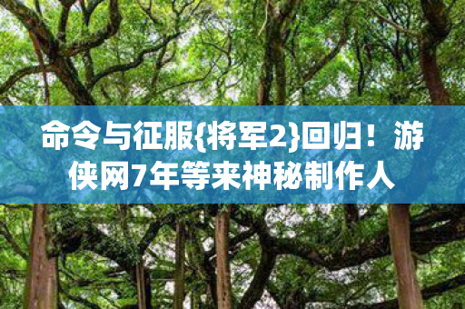 游侠网7年等来神秘制作人图片