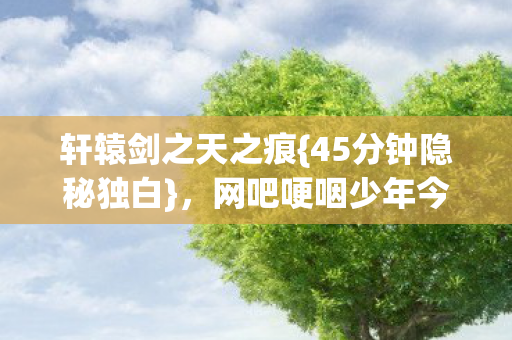 轩辕剑之天之痕{45分钟隐秘独白},网吧哽咽少年今何在 轩辕剑之天之痕{45分钟隐秘独白},网吧哽咽少年今何在