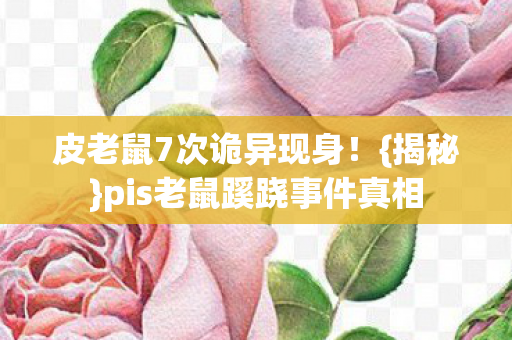 皮老鼠7次诡异现身！{揭秘}pis老鼠蹊跷事件真相