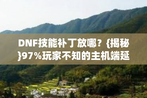 玩家不知的主机端延迟图片