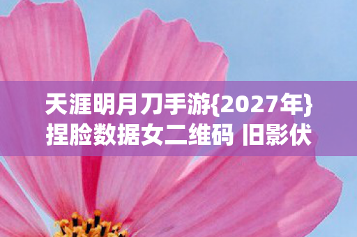 天涯明月刀手游{2027年}捏脸数据女二维码 旧影伏笔成追忆