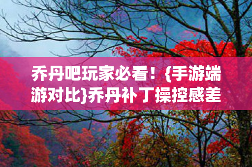 乔丹补丁操控感差异大图片