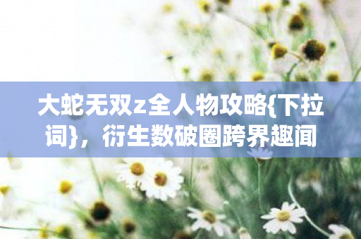 大蛇无双z全人物攻略图片
