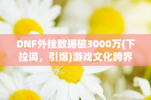 DNF外挂数据破3000万图片