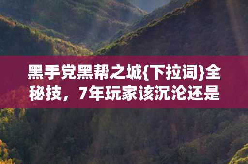 7年玩家该沉沦还是抽身图片
