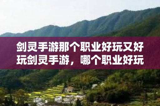 剑灵手游那个职业好玩又好玩剑灵手游，哪个职业好玩？剑灵手游职业推荐，哪个职业好玩又好玩？