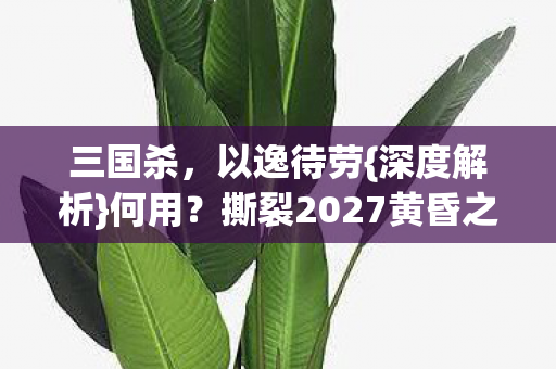 撕裂2027黄昏之谜图片