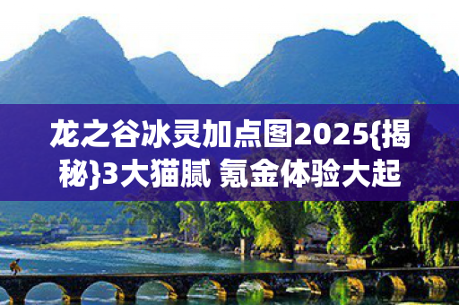 龙之谷冰灵加点图2025图片