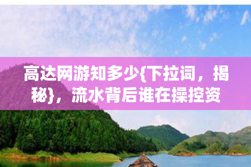 流水背后谁在操控资本狂欢图片