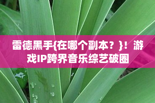 游戏IP跨界音乐综艺破圈图片