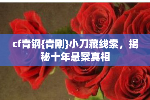 cf青钢{青刚}小刀藏线索,揭秘十年悬案真相 cf青钢{青刚}小刀藏线索,揭秘十年悬案真相