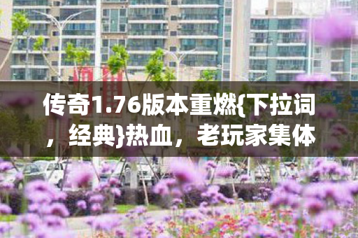 传奇1.76版本重燃{下拉词,经典}热血,老玩家集体泪目! 传奇1.76版本重燃{下拉词,经典}热血,老玩家集体泪目!