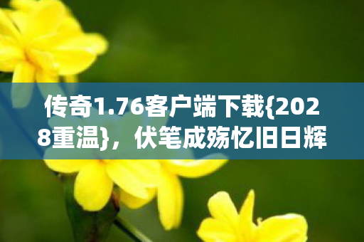 伏笔成殇忆旧日辉煌图片