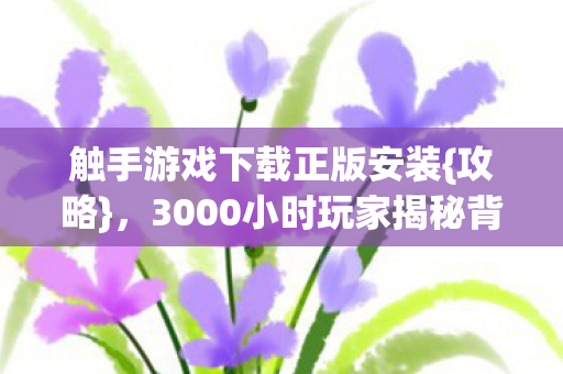 3000小时玩家揭秘背后故事图片