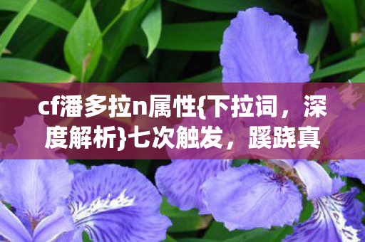 cf潘多拉n属性{下拉词,深度解析}七次触发,蹊跷真相揭秘! cf潘多拉n属性{下拉词,深度解析}七次触发,蹊跷真相揭秘!