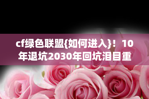 10年退坑2030年回坑泪目重燃图片
