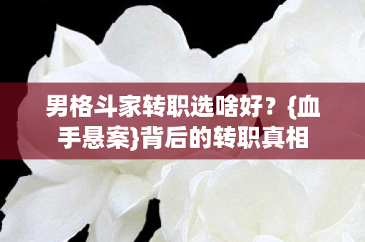 男格斗家转职选啥好图片