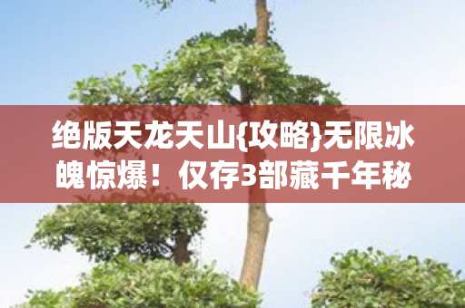 绝版天龙天山{攻略}无限冰魄惊爆!仅存3部藏千年秘? 绝版天龙天山{攻略}无限冰魄惊爆!仅存3部藏千年秘?