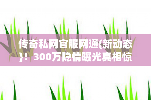 300万隐情曝光真相惊人图片