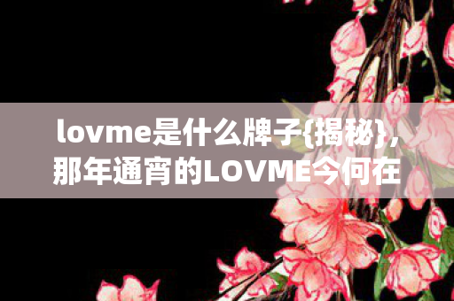 lovme是什么牌子{揭秘},那年通宵的LOVME今何在 lovme是什么牌子{揭秘},那年通宵的LOVME今何在