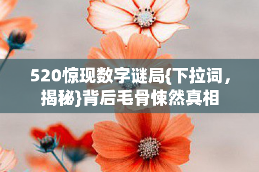 520惊现数字谜局图片