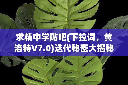 迭代秘密大揭秘图片