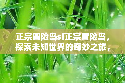 正宗冒险岛sf正宗冒险岛，探索未知世界的奇妙之旅，探索未知世界的奇妙之旅，正宗冒险岛SF