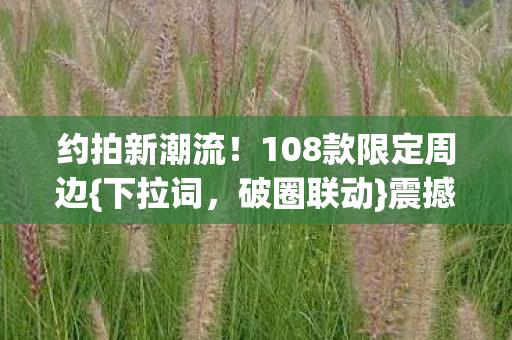 约拍新潮流!108款限定周边{下拉词,破圈联动}震撼来袭 约拍新潮流!108款限定周边{下拉词,破圈联动}震撼来袭
