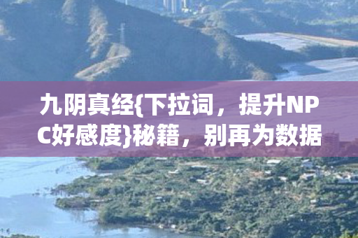 提升NPC好感度图片