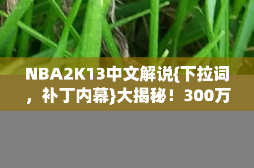 NBA2K13中文解说图片