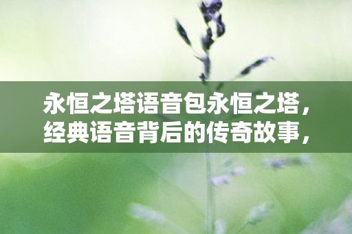 永恒之塔经典语音背后的传奇故事图片