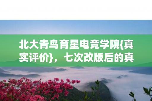 北大青鸟育星电竞学院图片