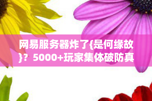 玩家集体破防真相图片